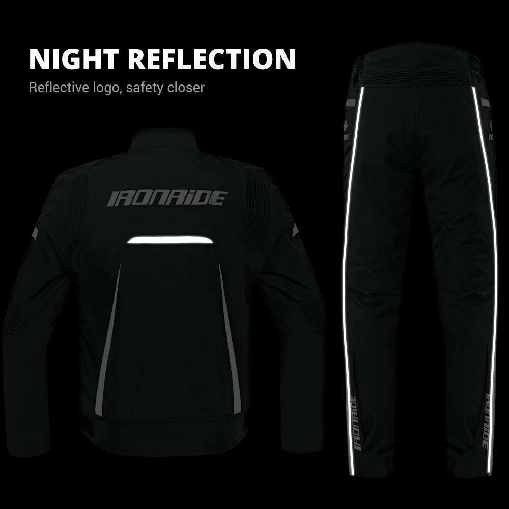 Motorcycle Jacket Wear Resistant Motorcycle Pants Men Motorcycle Jacket Anti-fall Motorcycle Protection Equipment Reflective Racing Jacket