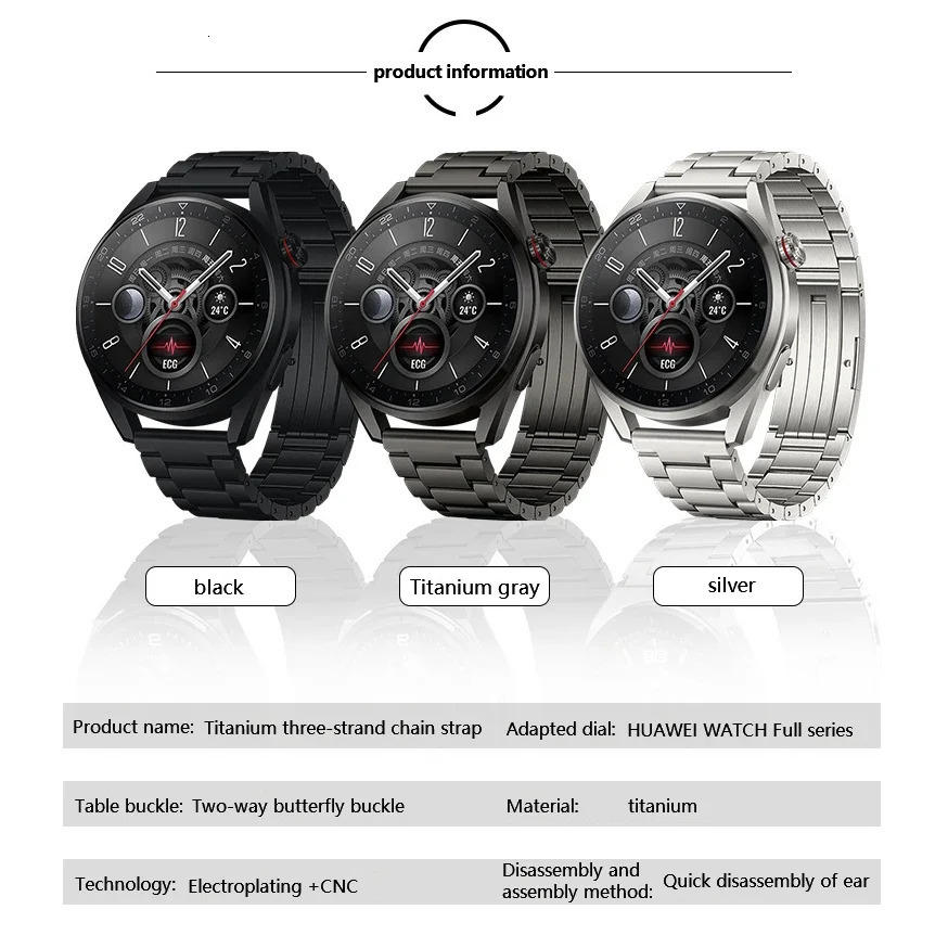 Metal Watch Strap For HUAWEI 3 Pro Band 22mm GT 46mmGT3GT 2 46mmGT2 Bracelet 250118