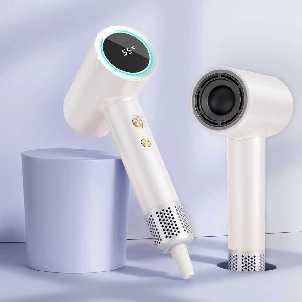 YAWEEN Negative Ion 0000RPM High-Speed Hair Dryer Professional Hair Dryer Low Noise LED Light Temperature Display Fast Drying W250220