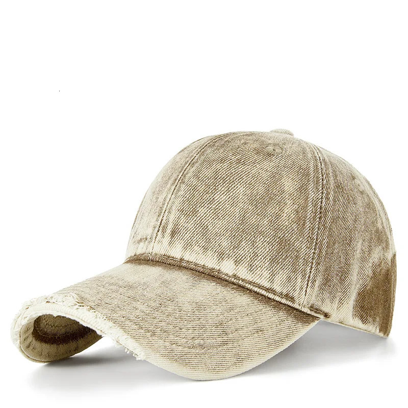 Fashion Denim Washed Vintage Baseball Hat Womens Fashion Hip Hop Snap Cap Mens Large Sun Hat 55-62cm 250214