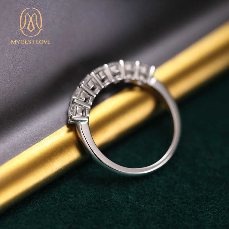 Wholesale Pure 18K 14K Gold Plated Moissanite Diamonds Wedding Ring Romantic Gift Engagement Finger Ring
