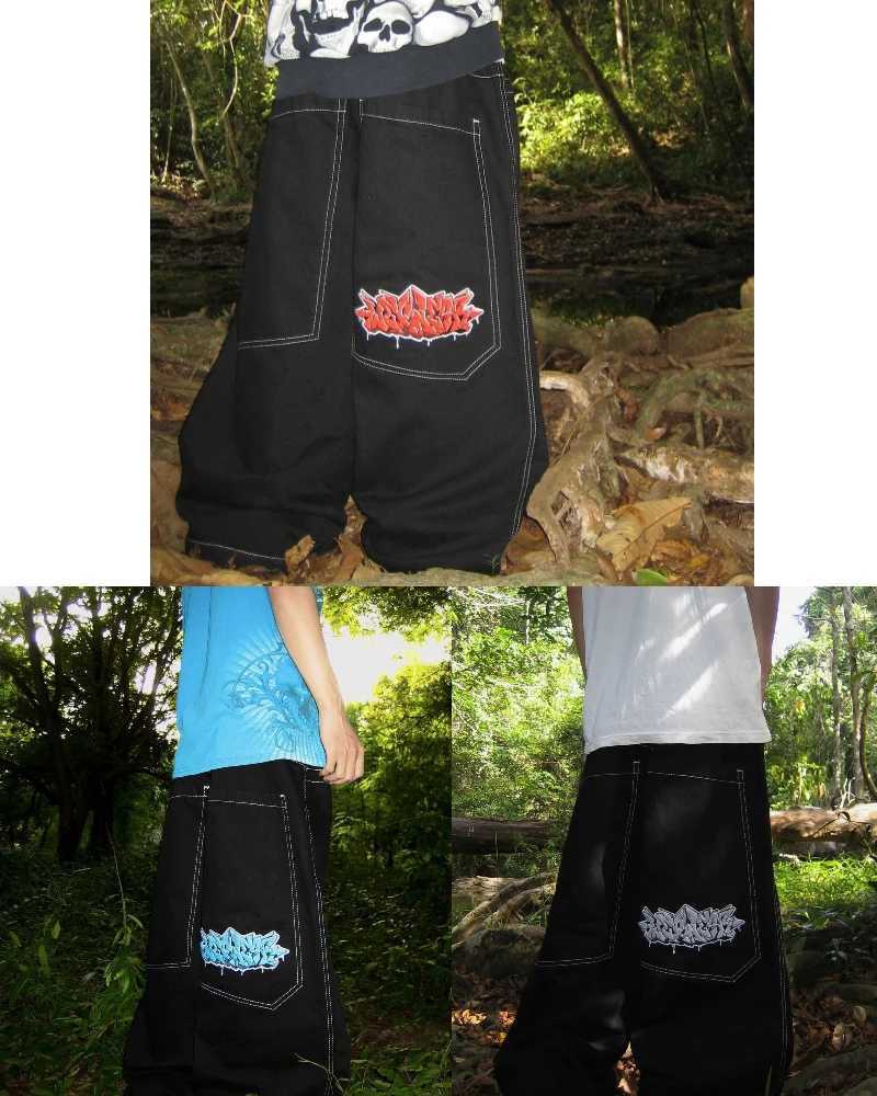 Hip Hop Y2k New Color Wexwear Embroidered Baggy Jeans Streetwear Jeans Men Women High Waist Wide Trouser Harajuku Black Pants X250220