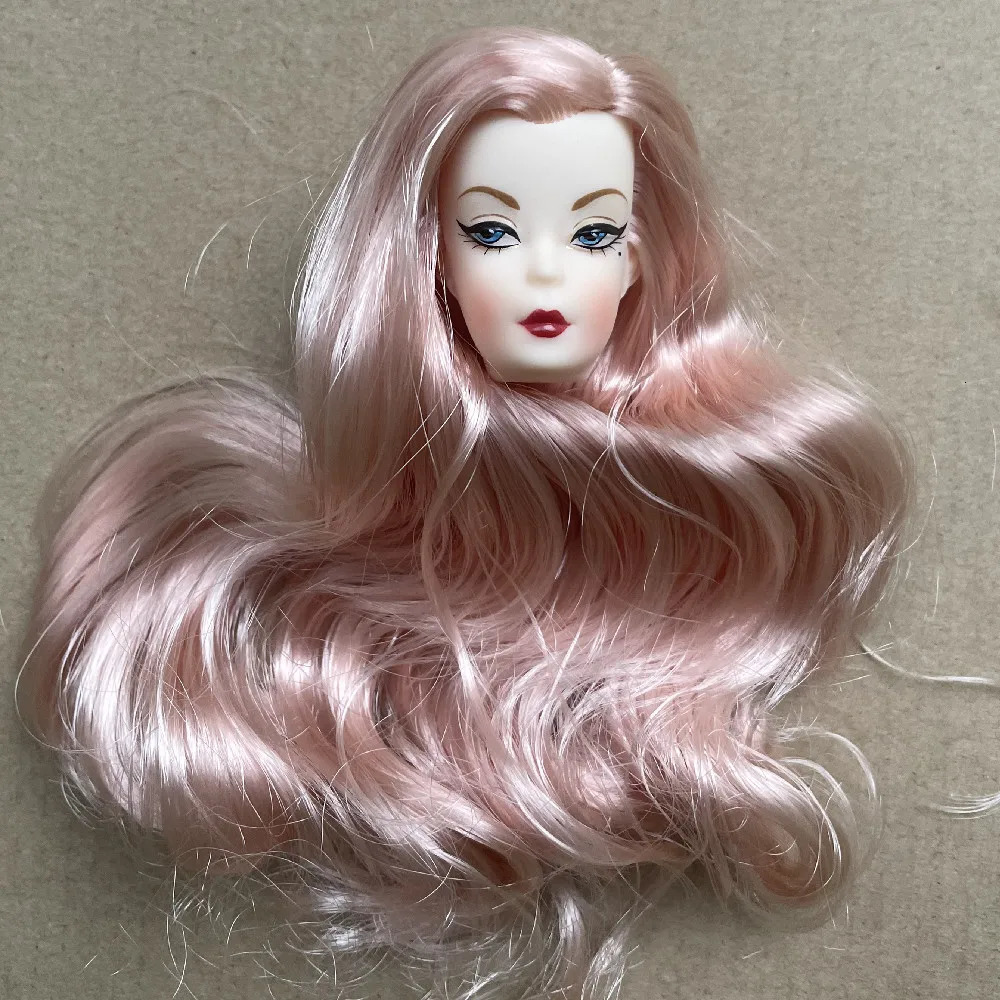 ST Face Mold Vintage 1/6 Doll Heads Colorful Hair Super White Skin Tone Makeup Quality Doll Head DIY Accessories 250219