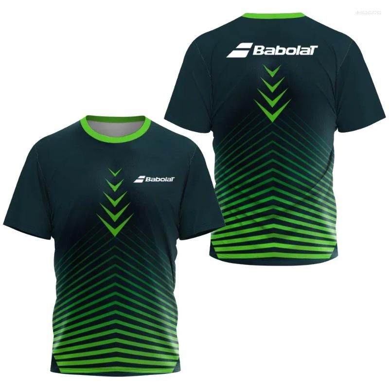 Men's T Shirts T-shirt Gradient Stripe Print Shirt For Men Badminton Table Tennis Training Clothing Tops Casual O-neck Sports T-Shirts