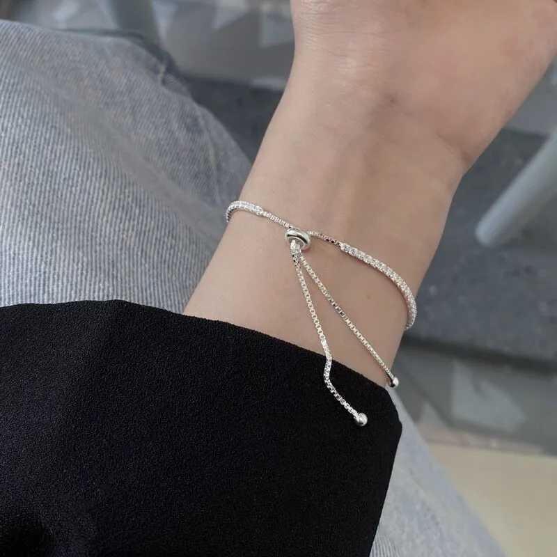 925 Sterling Silver Bracelet Elegant Zircon Tennis Crystal Chain For Women Fashion Noble Engagement Wedding Hot GiftXJ250219