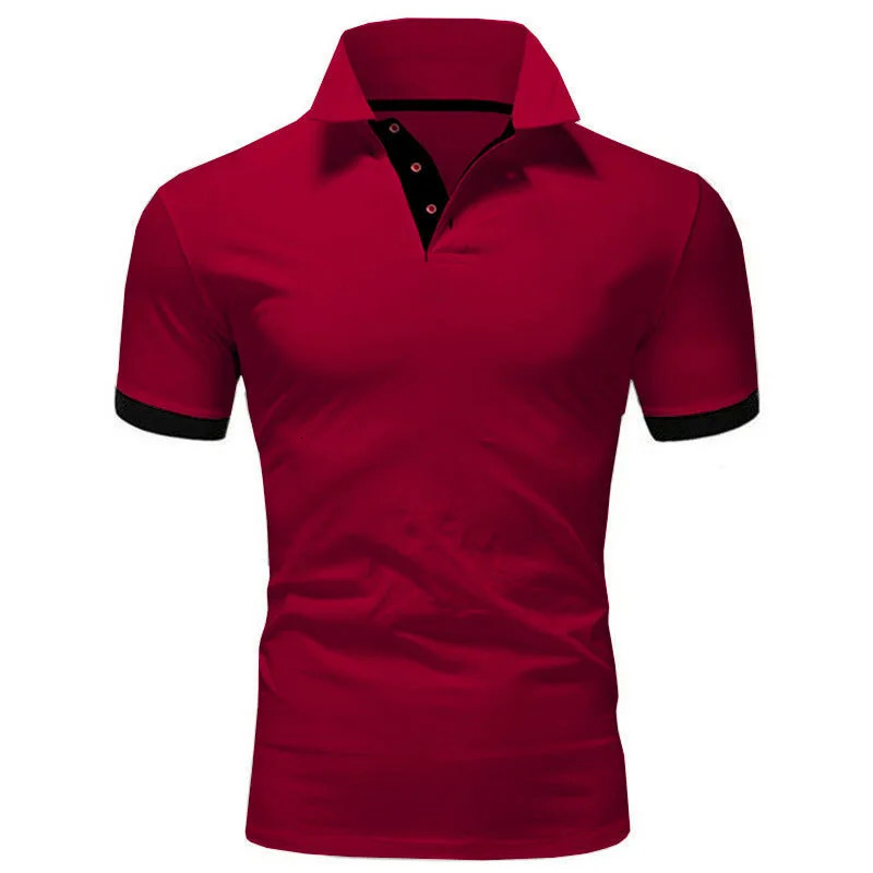 Mens Short Sleeve Polo Shirts Casual Slim Fit Basic ned Quickdrying Antiwrinkle Tops 250220