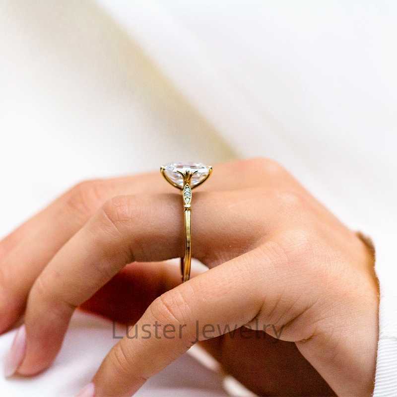 Luster Cathedral Antique Design 10k 14k 18k Yellow Gold GRA DEF 10x10mm Asscher Cut Moissanite Ring