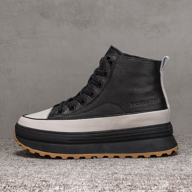 Genuine Leather Martin Women S Platform Shoes New Style Versatile Slimming Short Boots