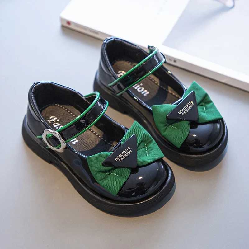 Girls Leather Shoes Mary Janes Childrens School Casual Shoes Kids Party Wedding Shoes Classic with Bow-knot 2024 Spring New X250220
