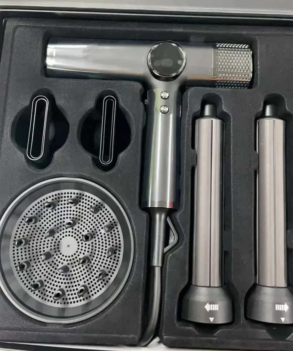 5 in Professional Led Display Hair Dryer 0000RPM High-Speed Brushless Motor Negative Ionic Blow Dryer for Fast Drying W250220