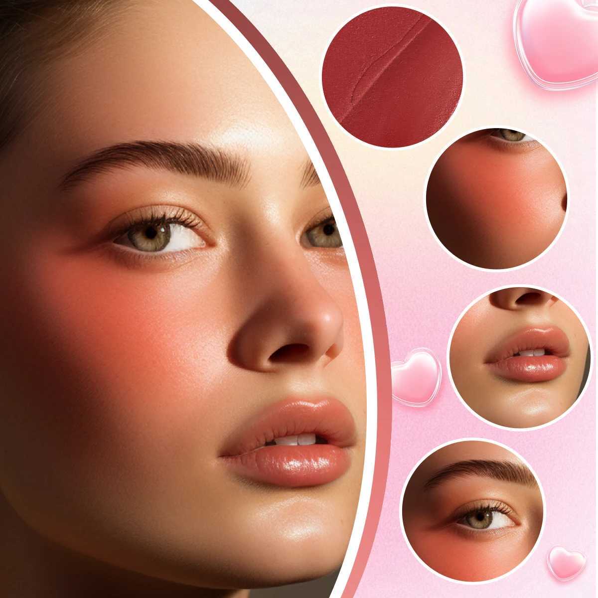 Double Head Cream B Stick Set Rose Gold Durable Matte Velvet Moisturizing Velvet Smooth B Cream with Brush for Mature SkinW250220