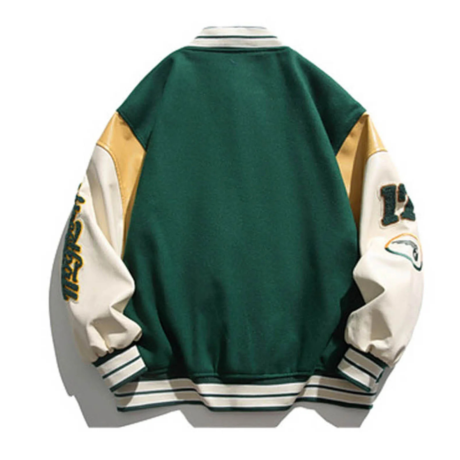 Mens Streetwear Letter y Baseball Jacket Spring Autumn Long Sleeve Scrub Leather Bomber Jackets Button Up Outerwears 250210