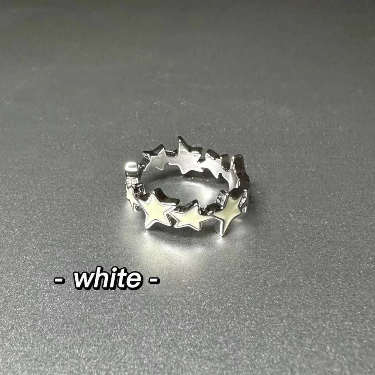 Kpop Fashion Star Zircon Crystal Rings for Wen Girls Double Layer Ring Aesthetic Jewelry y2k Accessories 2025 New Trend X250220