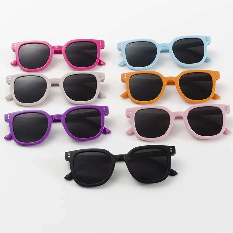 Ddmyshoesvip New Children Sunglasses Fashion Colorful Kid Sun Glasses Boy Girl Unisex Vintage Square Goggle UV