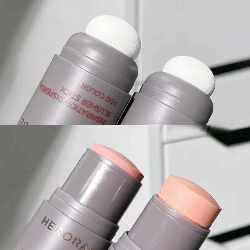 HERORANGE~Double head sponge monochrome powder best cream natural color red expansion color cosmetic ring rouge stickW250220