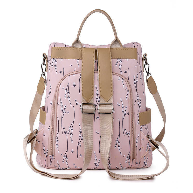 Backpack womens high end feeling large capacity casual Oxford cloth lightweight backpack commuting backpack womens bag