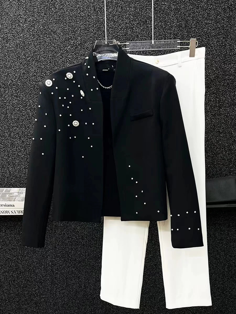 J0185 Fashion Mens Coats Jackets Runway European party style Mens Clothing 250220