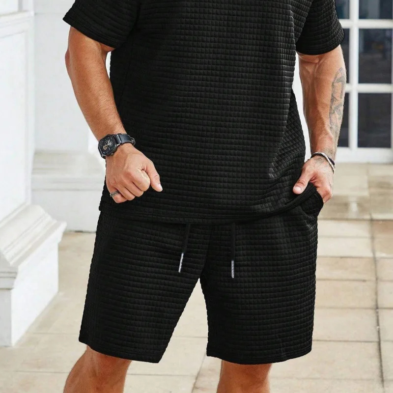 Mens oversized checkered summer casual shorts are fashionable loose breathable and quick drying mens clothing shorts 250220
