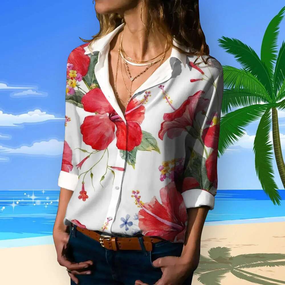 2024 Summer Autumn Ral Button Long Sleeve Shirts Fashion Basic Shirt Female Clothing Elegant And Youth Woman Blouses