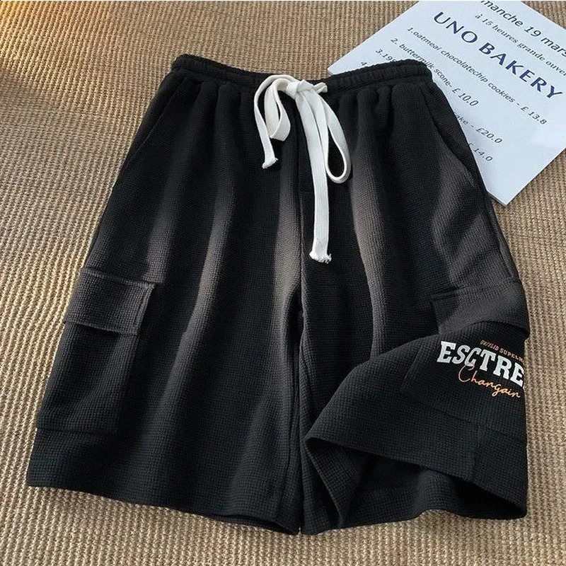 WoMen Shorts Pockets Drawstring Sports Pants Loose Wide Leg Breathable Casual Short Five-point Summer Short Streetwear men 250217
