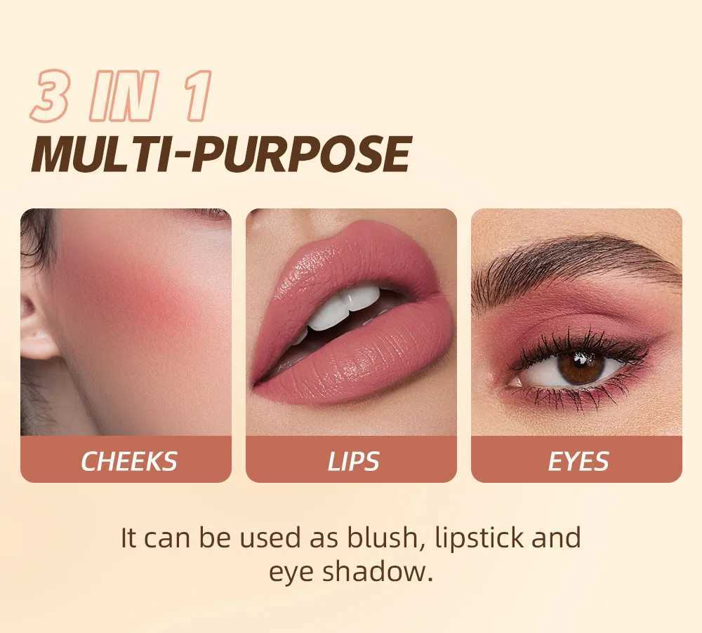 3-in-1 Lipstick B Stick Waterproof Lightweight Cream Multi Stick Eye Cheek and Lip Colors Womens Architectural MakeupW250220
