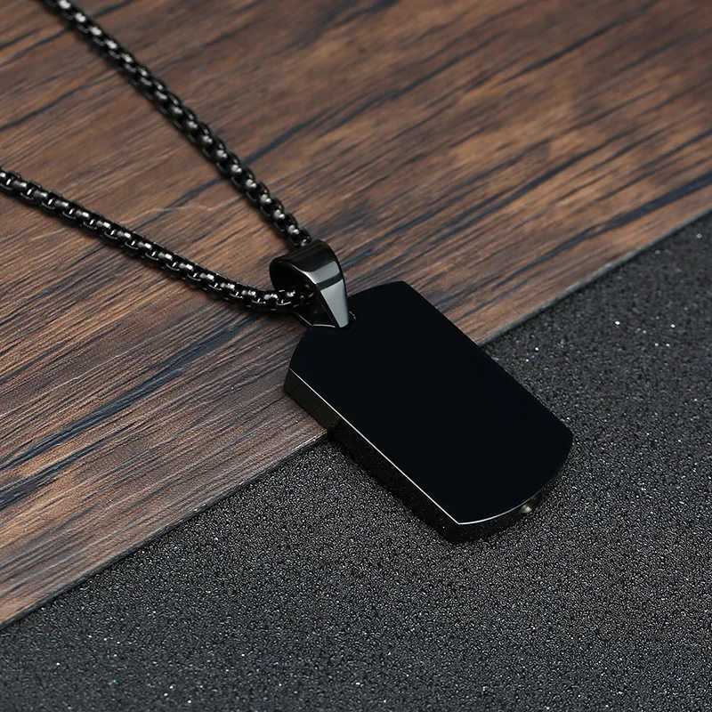 Men Dog Tag Urn NecklaceStainl Steel Ashes Cremation Urn Pendant Necklaces with FunnelCommemorative Jewelry GiftsXJ250219