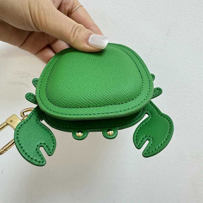 Keychains Lanyards Wallets Crab Coin Wallet Microfiber Leather Mini Wallet Makeup Earphone Storage Bag Bag Hanging Pendant Handbag Charm Accessories J