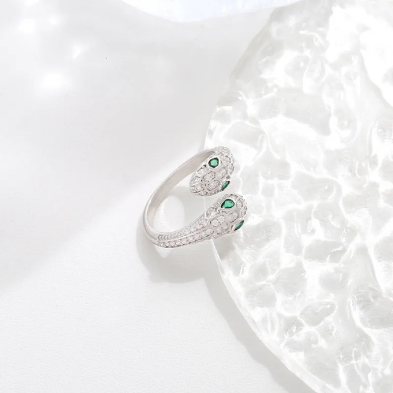 S925 Sterling Silver Adjustable Snake Rings For Women Jewelry Gift 250220