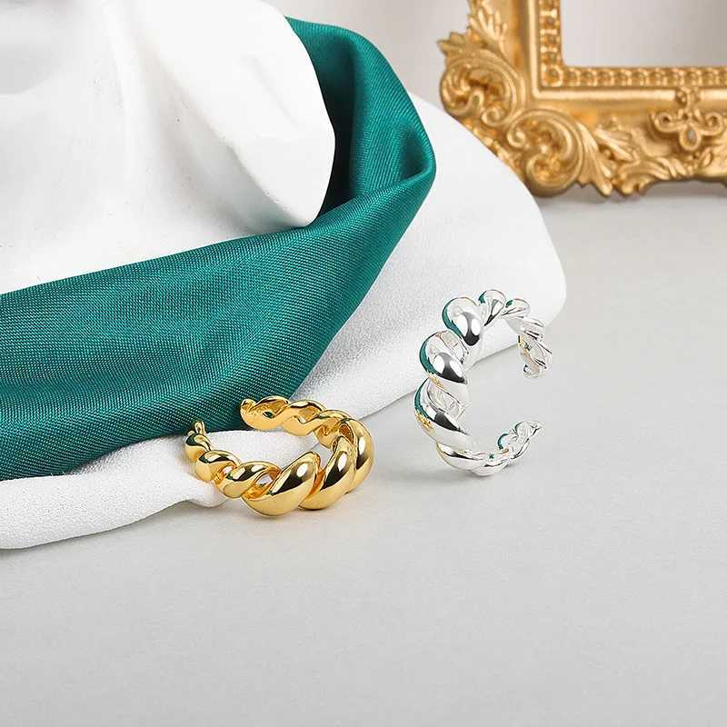 LIVY Silver Retro Ring 2021 Trend Gold Convex Engagement Text Fashion Jewelry Gift Accessories X250220