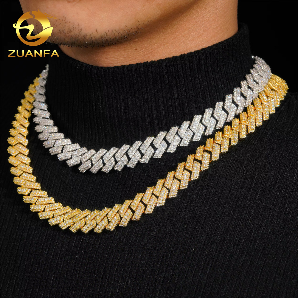 Wholesale Price Miami Men Necklace Zircon Brass Hip Hop Jewelry Iced Out 5A Cz Cuban k Chain