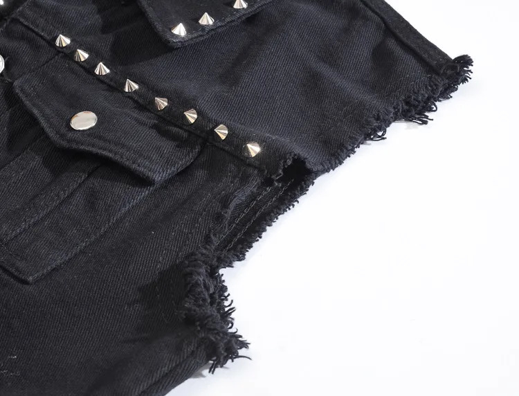 Spring Fashion Men Rivet Denim Vest Punk Party Studded Slim Fit Jean Jacket Male Sleeveless Waistcoat for Men Plus Size 6XL 250219