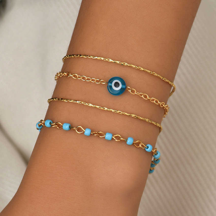 Charm Bracelets Devils Eye Bracelet Eye Bracelet Seaside Vacation Beach Accessories Bracelet B0310-2 H25220