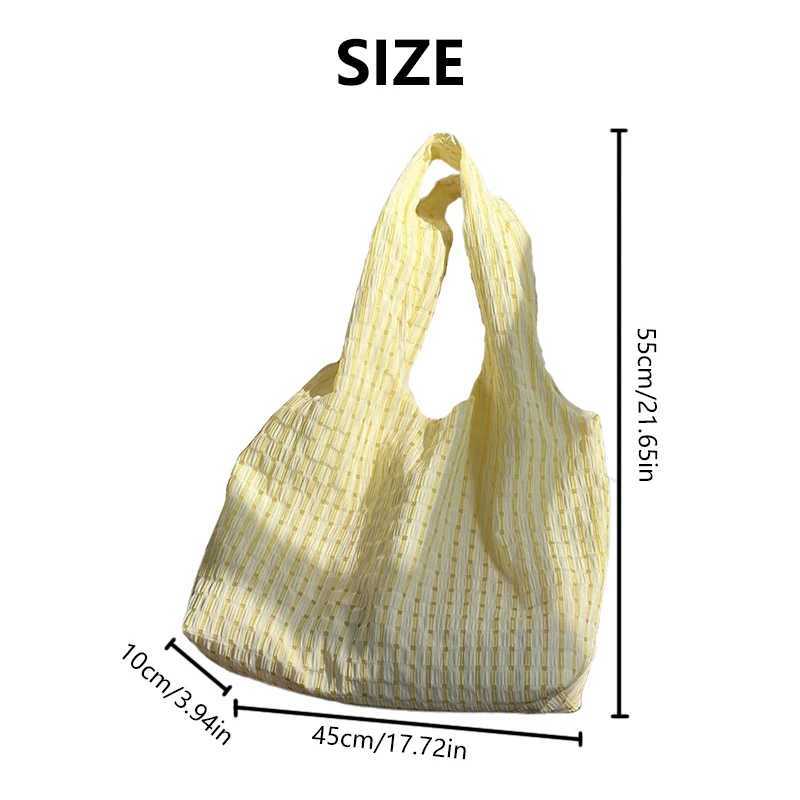 Ins Womens Casual Canvas Bag Hollow Grid Small Fresh Girls Tote Bag Large Capacity Outdoor Street Womens Shoulder Bag Z250219