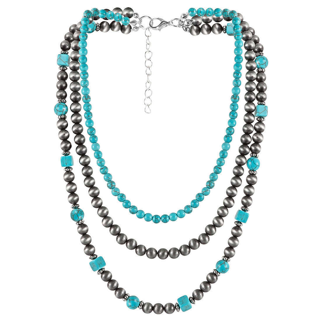 Pendant Necklaces Jewelry ethnic style handmade bead turquoise necklace NK24160 H25219