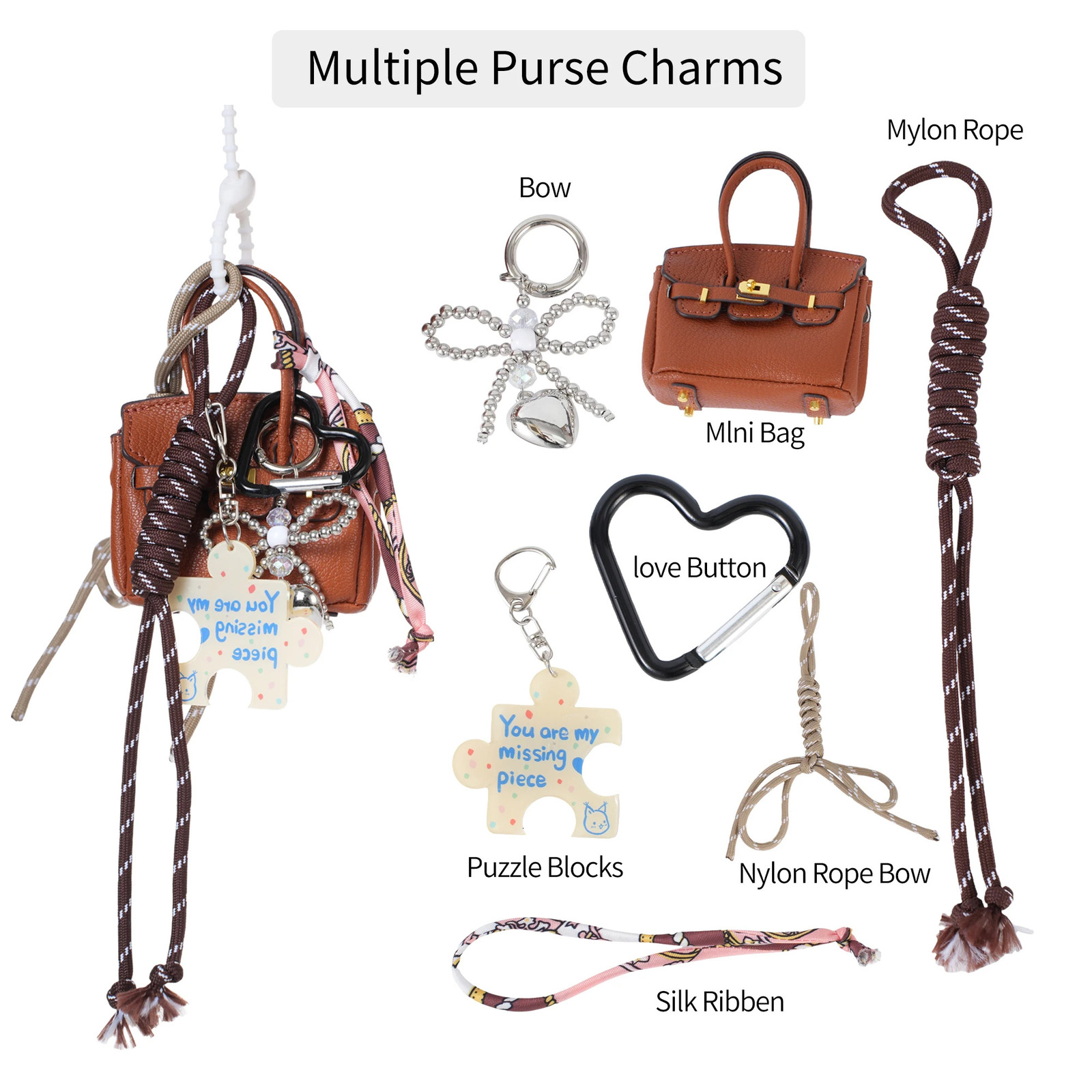 2025 Extremely Complicated Bag Pendants Versatile Bag Pendants Ba Jia Matching With Hanging Ropes Fashionable Key Pendants 250214