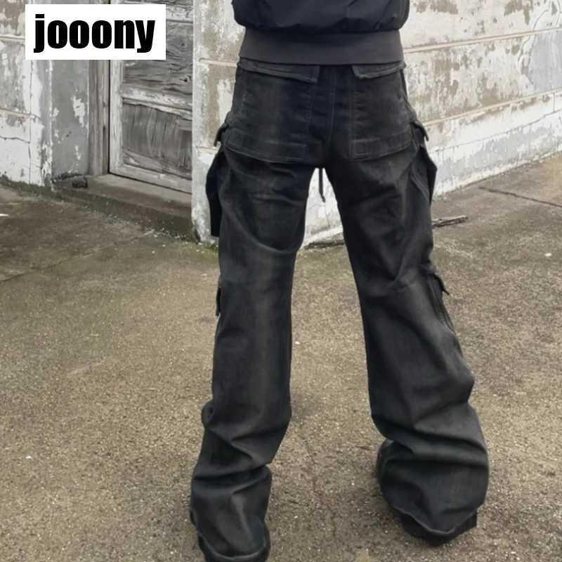Jeans Men Clothes Baggy Y2K Streetwear Pants For Men Punk Loose Personalized Washed Chic Denim Trousers Hip hop style Basic X250220
