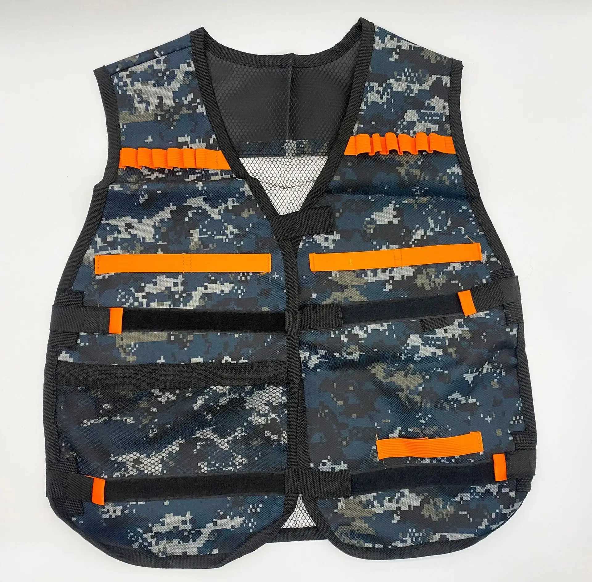 Children Black Camouflage Tactical Vest Kit Kids Tactics Vest Supply for Nerf N-Strike Elite/Mega/Rival/SeriesXJ250219