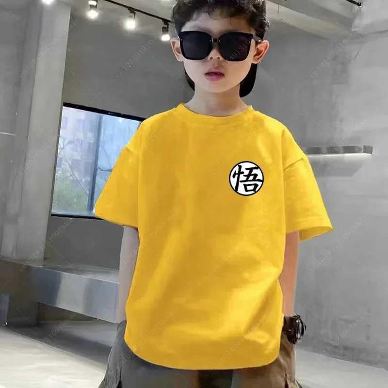 T-shirts Workout Boys Gym T-Shirt Goku Print Short Sleeves T-Shirt Summer Casual Tee Streetwear Kid O-neck Children Cotton Clothing Tops H250220