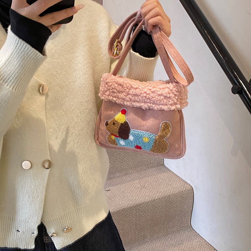 Mao collar small square 2025 new popular versatile handbag women's shoulder cute sausage dog crossbody bag #swissmilitary