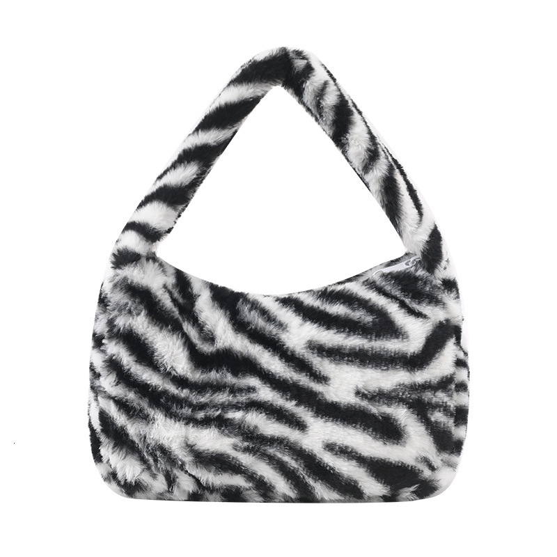 2025 Autumn/Winter New Korean Edition Fashion Plush Tote Women's Single Cross Shoulder Underarm Bag #swissmilitary