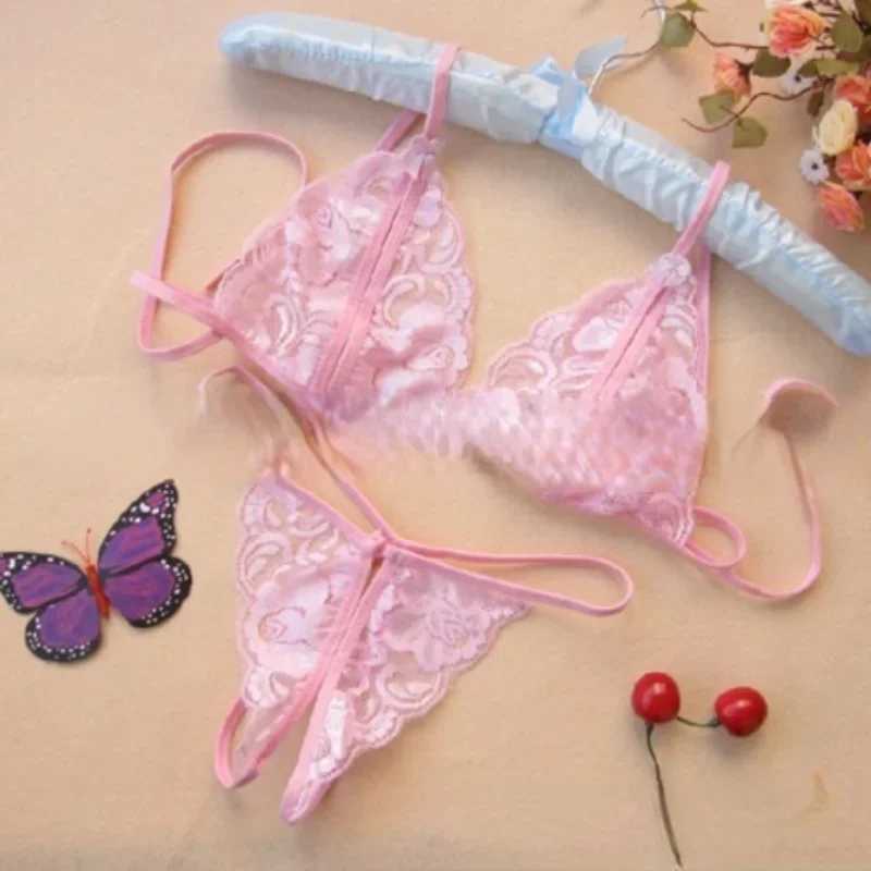 XS-2XL Plus Size Women Ladies Sexy Nightwear Lace Lingerie V-Neck Bra and Panties Underwear Pajamas Suit Set Bra Brief Sets W250220