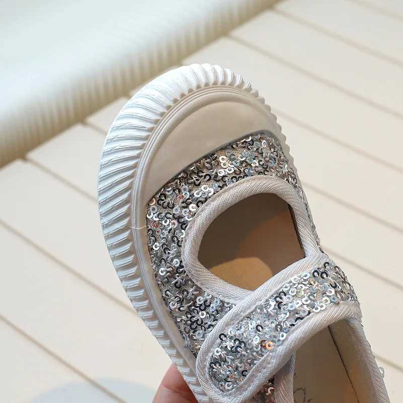 mary janes Autumn Childrens Fashion Glitter Shoes Kids Breathable Casual Sneakers Princess Girls Chic Bling Shoes Child H06125 X250220