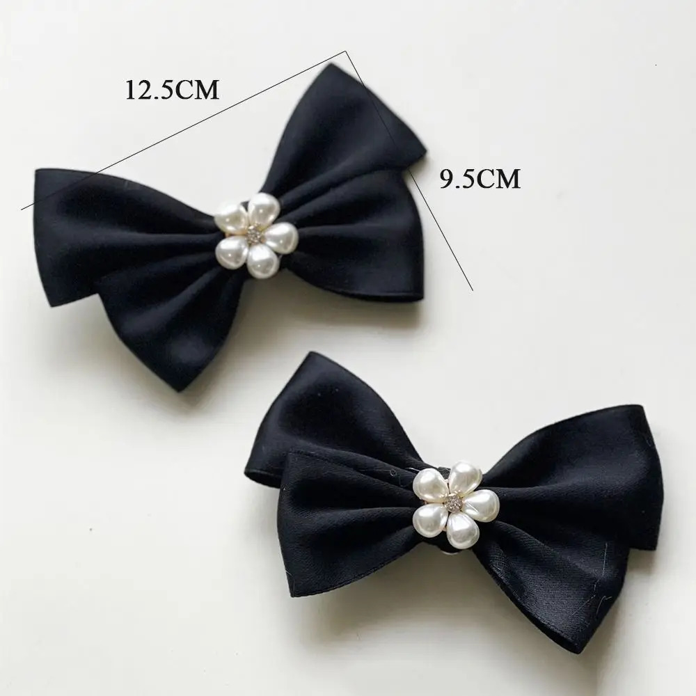 1Pair Elegant Bowknot Shoes Buckles Pearl Shoe Clips Women Removable Wedding Decoration Charms DIY Crafts 250219