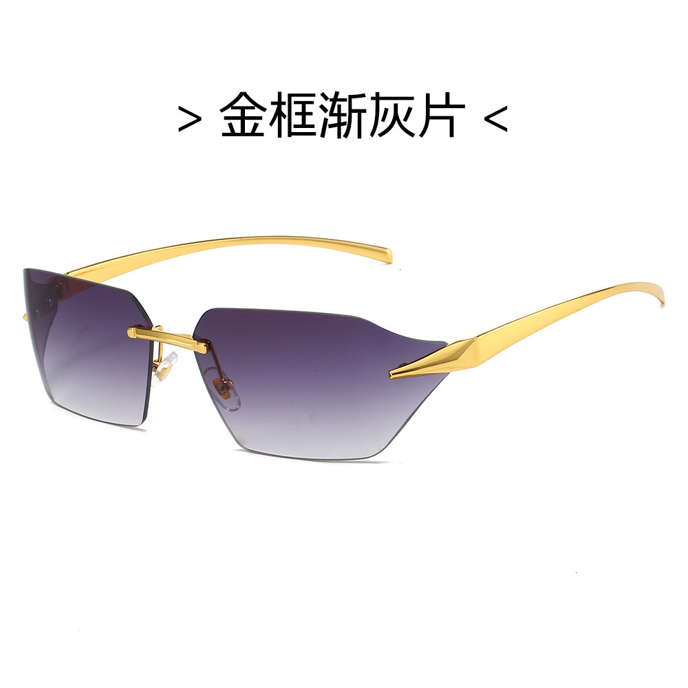 Fashion Sunglasses For Women Designer Luxury Glasses Frameless Edge-cut Eyeglasses