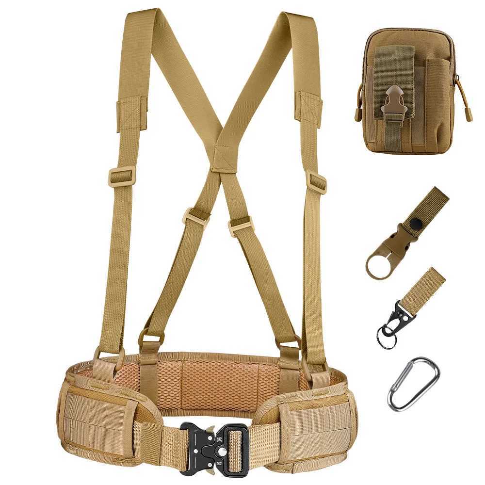 Tactical Padded Belt Airsoft CS Combat Molle Airsoft Belts Tactical Vest Duty Paintball Waist Belt War Game Hunting AccessoriesXJ250219