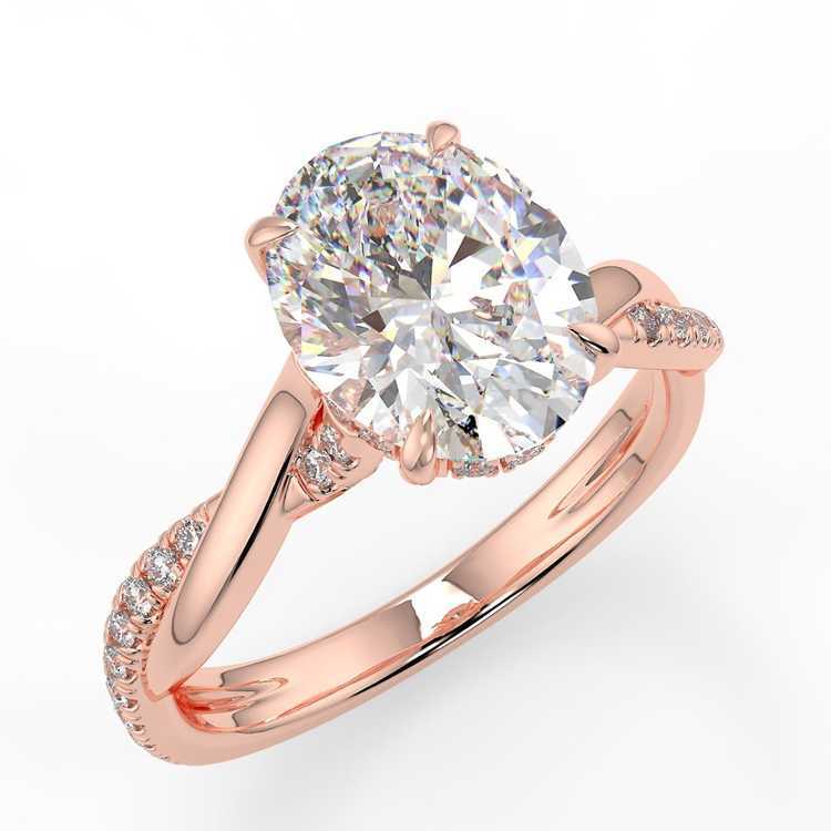 18K Solid Gold 2CT Moissanite Diamond Trendy Rings Pawnable Gold Jewelry 18K Ring