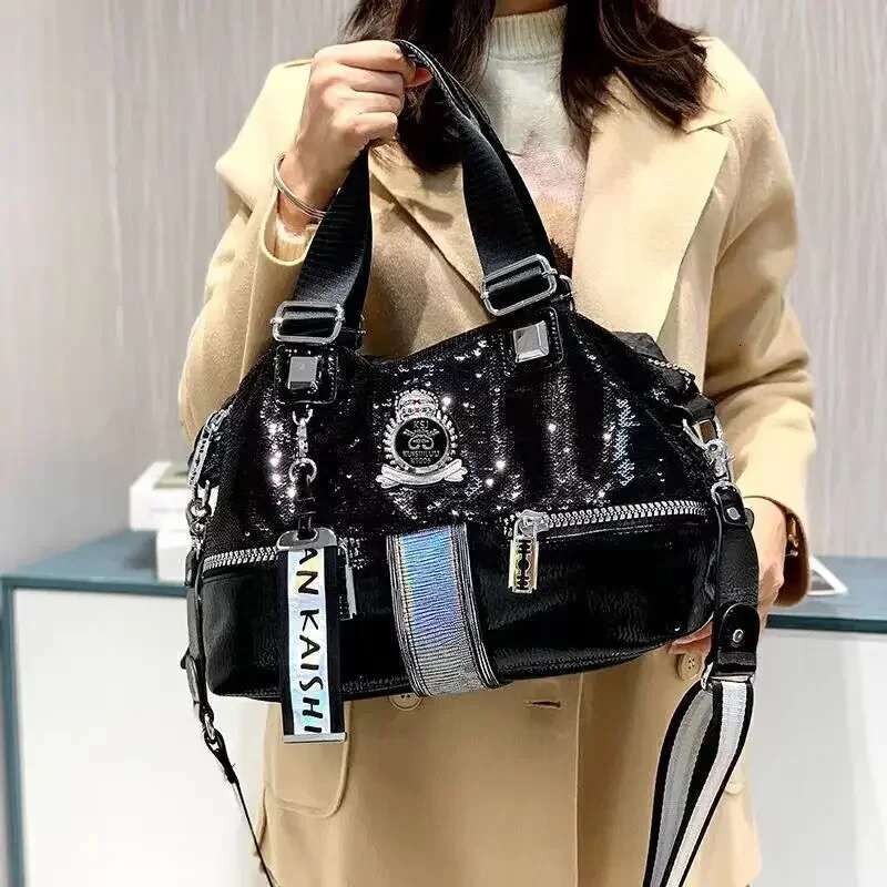 Fancy Women Explosive Casual Dia-Studded Sequin Tote Handbag Carrying Out Tiktok Single Promotion Shoulder Crossbody Bag