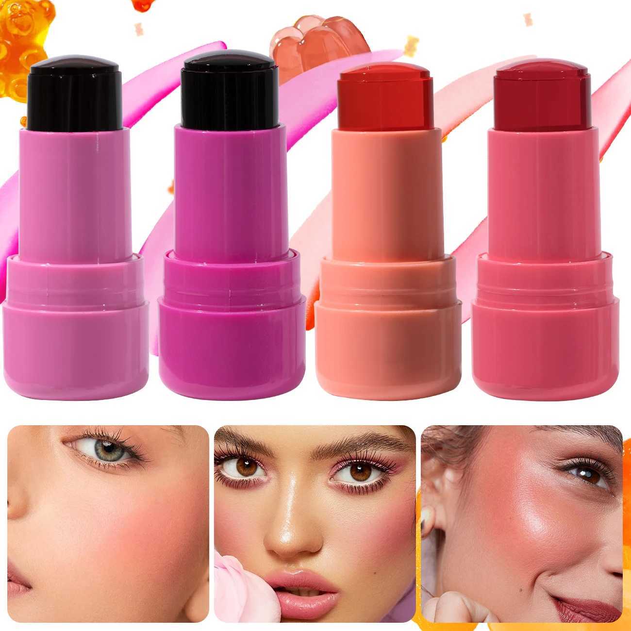 Cooling Water Jelly Tints + Lip Stain Waterproof Long-Wearing Aloe Moisturize Berry Lip Cheek Tint Hot Pink Jelly B StickW250220