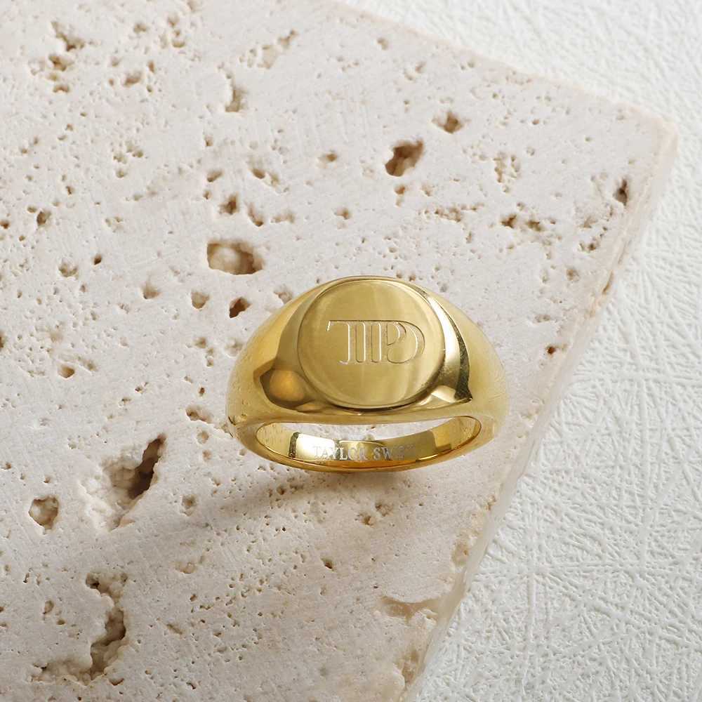 JINHUI TTPD Engraved Letter Rings For Wen Stainless Steel Metal The Tortured Poets Department Ring Waterproof Fashion Jewelry X250220