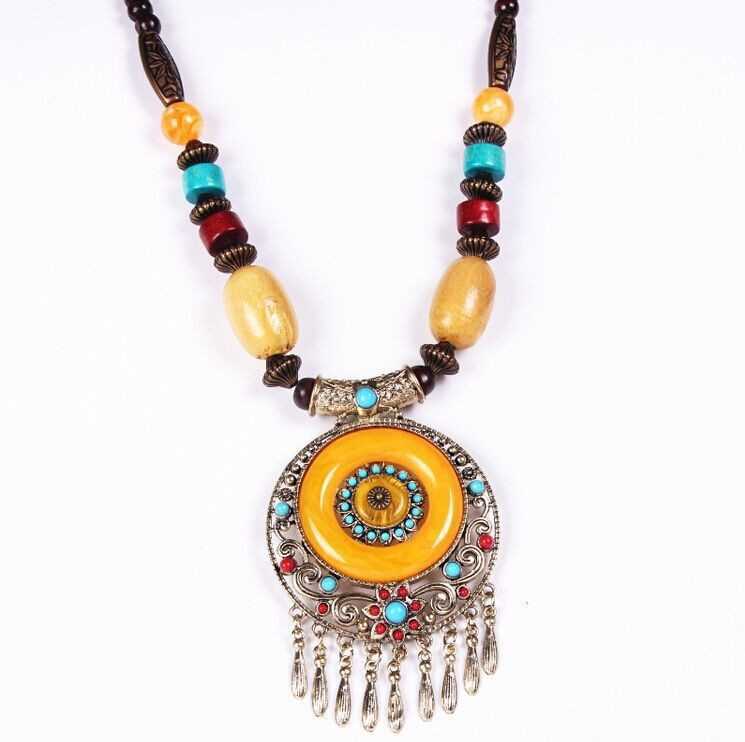 Pendant Necklaces Ocean exaggerated sweater chain Bohemian style piece temperament long necklace skirt accessories H25219